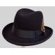 Bruno Capelo Black Australian Wool Godfather Dress Hat GF-100